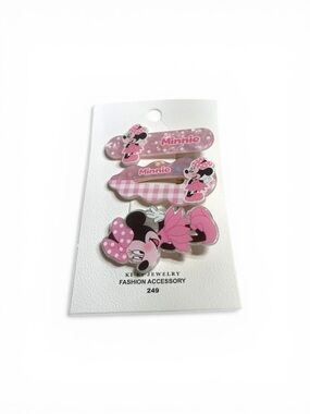 Disney Minnie Mouse Pink Hair Clips Set